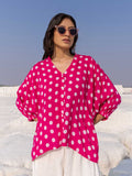 Rose Pink Modal Silk Kaftan Top - Pinklay