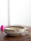 Snowflake Hand-Thrown Ceramic Wide Bowl - Pinklay