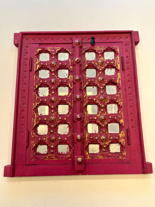Jaipuri Pink Carved Shekhawati Jharokha Wall Decor | Pinklay