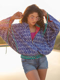 Misfit Handblock Printed Bomber Jacket | Pinklay