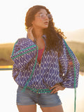 Misfit Handblock Printed Bomber Jacket | Pinklay