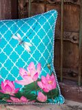 Vrindavan Cotton Cushion Cover - 16 Inch