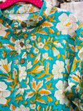 Floral Shirt Kurta with Roll Up Sleeves (Short Kurta) - Pinklay