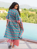Pink Winter Block Printed Cotton Kimono/Robe - Pinklay