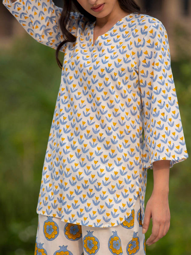 Gulshan Cotton Lounge Set - Pinklay