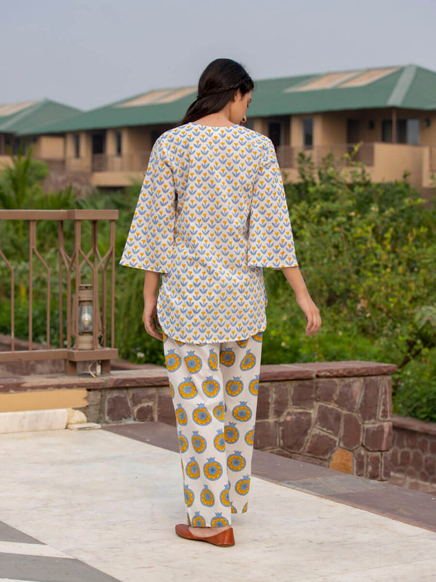Gulshan Cotton Lounge Set - Pinklay