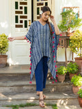 Falak Indigo Long Kaftan Top - Pinklay