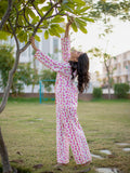 Pink Giraffe Soft Cotton Pyjama Set