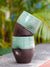 Set of 2 - Jade Imperial Dimpled Hand-Thrown Ceramic Tumbler - Pinklay