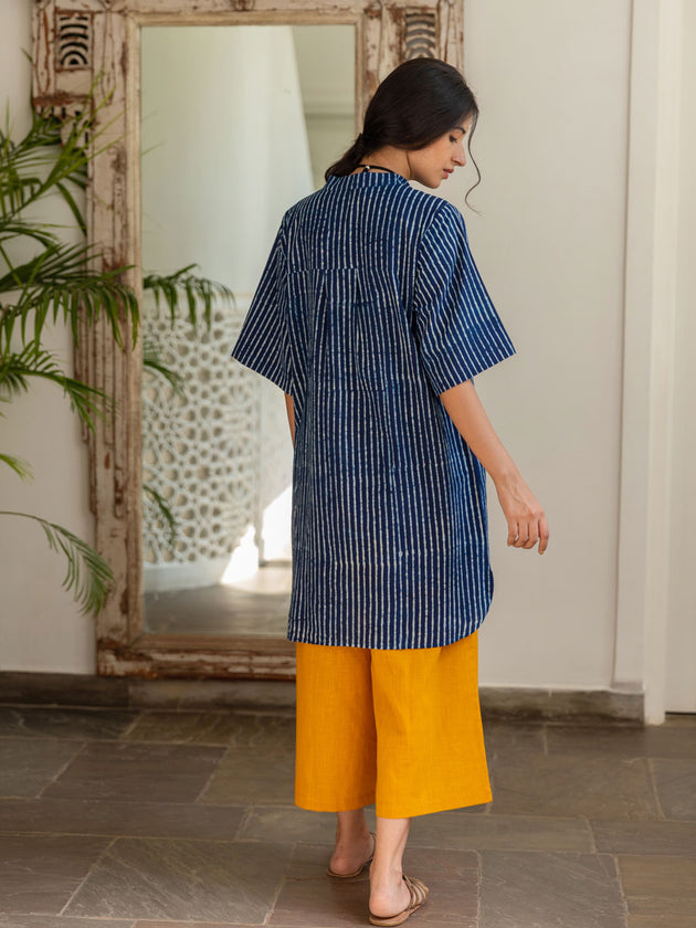 Keya Indigo Dabu Cotton Tunic
