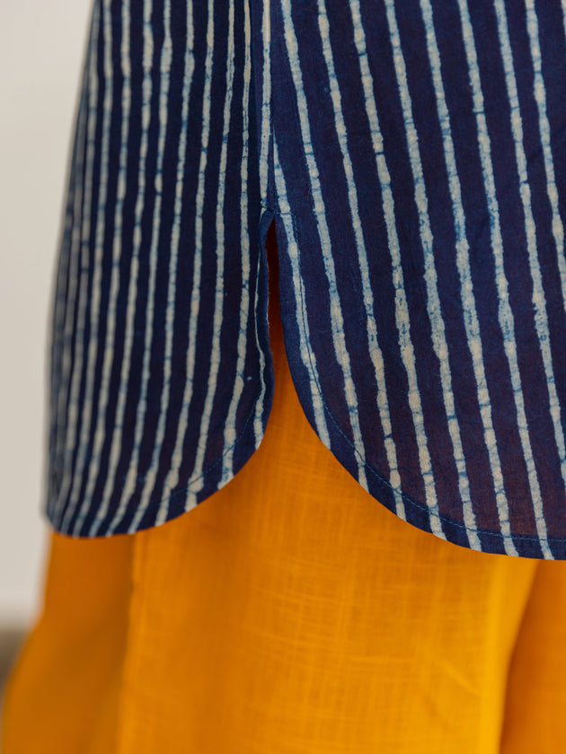 Keya Indigo Dabu Cotton Tunic