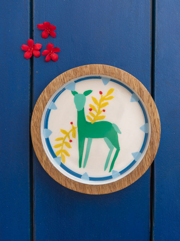 Deer Safari Wooden Coasters | Pinklay