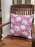 Mystical Lotus Block Printed Cotton Cushion Cover - 16 Inch