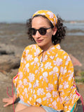 Yellow Peony Cotton Hair Band - Pinklay