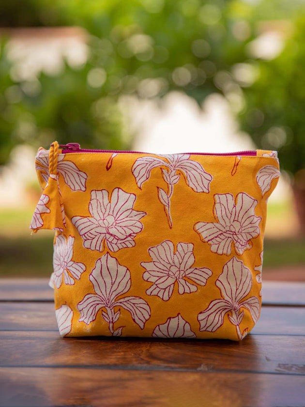 Yellow Peony Travel Case - Pinklay