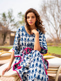 Indigo Paisley Daabu Cotton Kaftan - Pinklay
