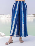 Indigo Horizon Indigo Wrap-around Palazzo Pants - Pinklay