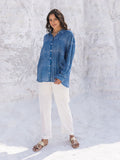 Indigo Stripes Modal Shirt - Pinklay