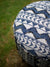 Indigo Love Solid Wood Ottoman