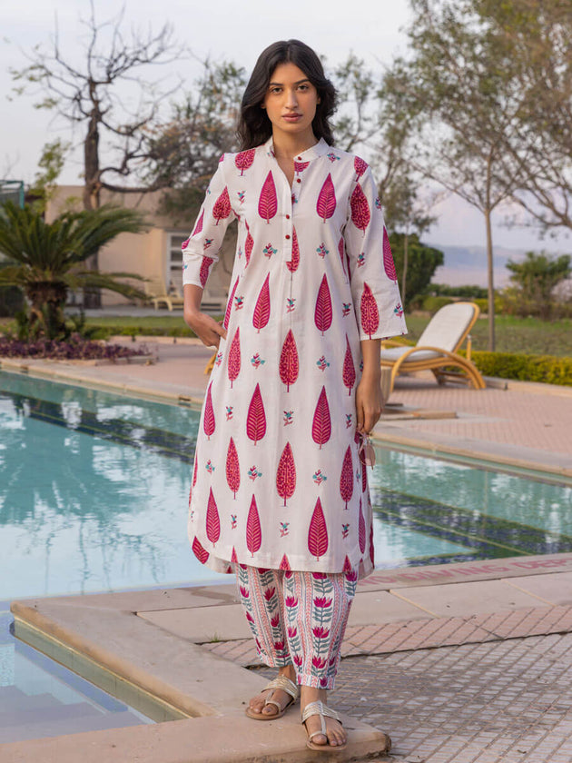 Set of 2 - Italian Summer Cotton Kurta and Lantern Pants