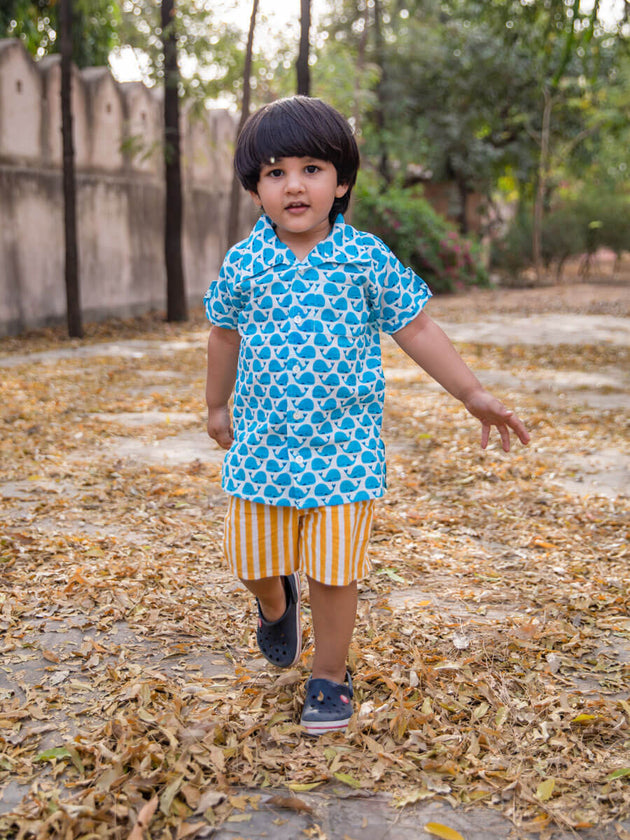 Ocean Splash Organic Cotton Shirt | Pinklay