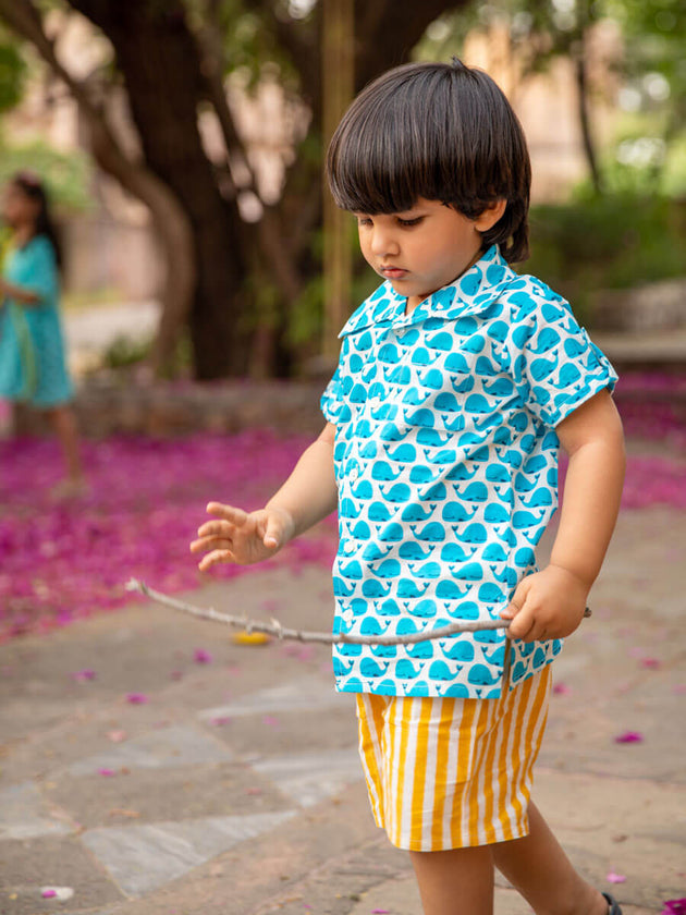 Ocean Splash Organic Cotton Shirt | Pinklay