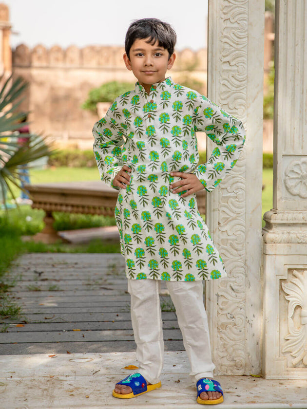 Phulwari Organic Cotton Kurta - Pinklay