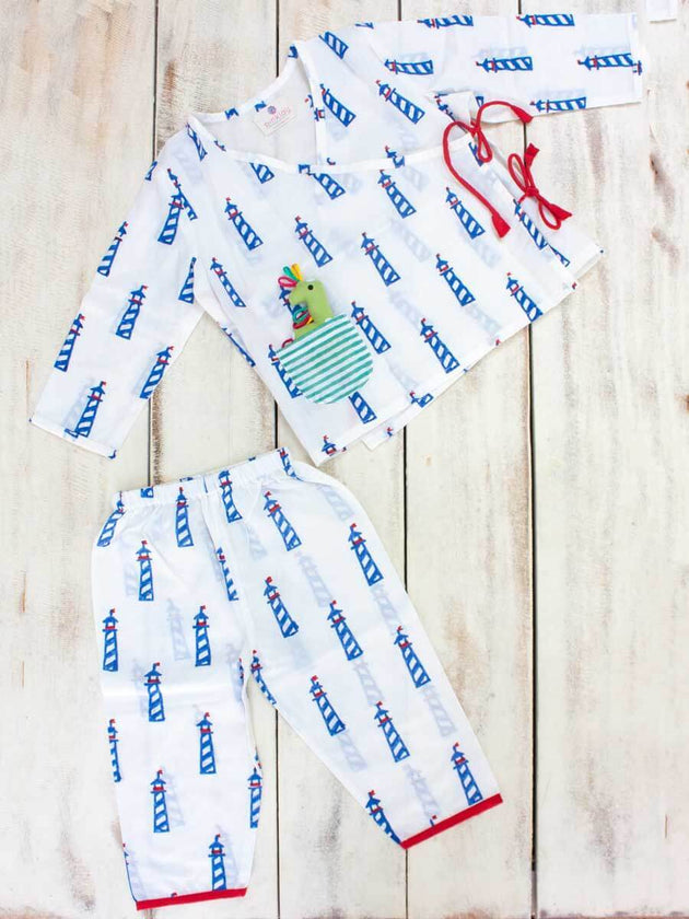 Lighthouse Magic Organic Cotton Angrakha Set - Pinklay