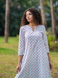 Mahika Cotton Long Kurta - Pinklay