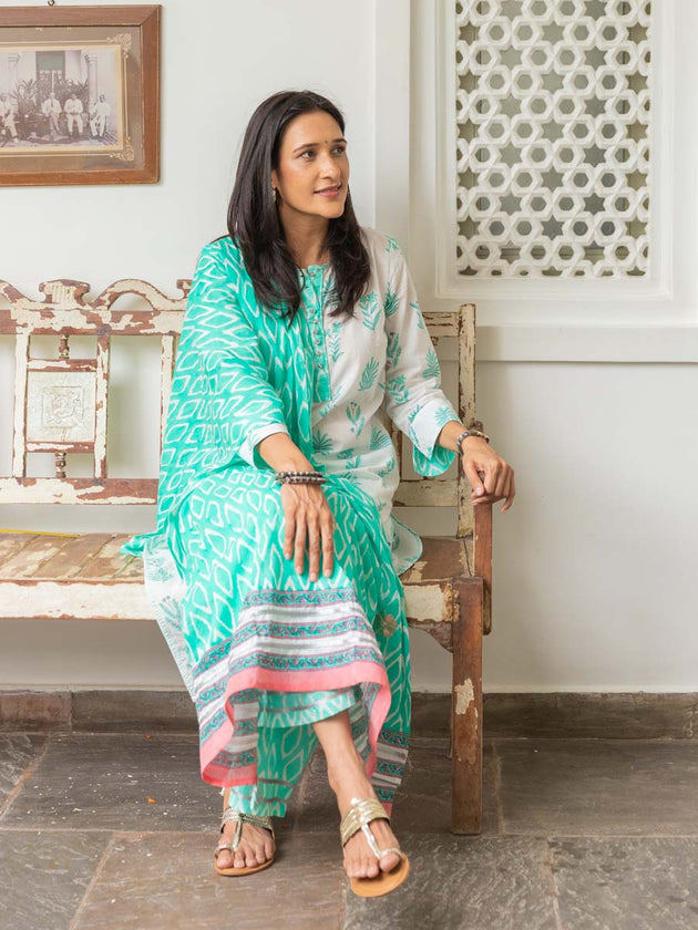 Set of 3 - Mohey Cotton Kurta Set | Pinklay