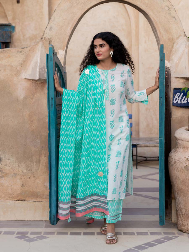 Set of 3 - Mohey Cotton Kurta Set | Pinklay