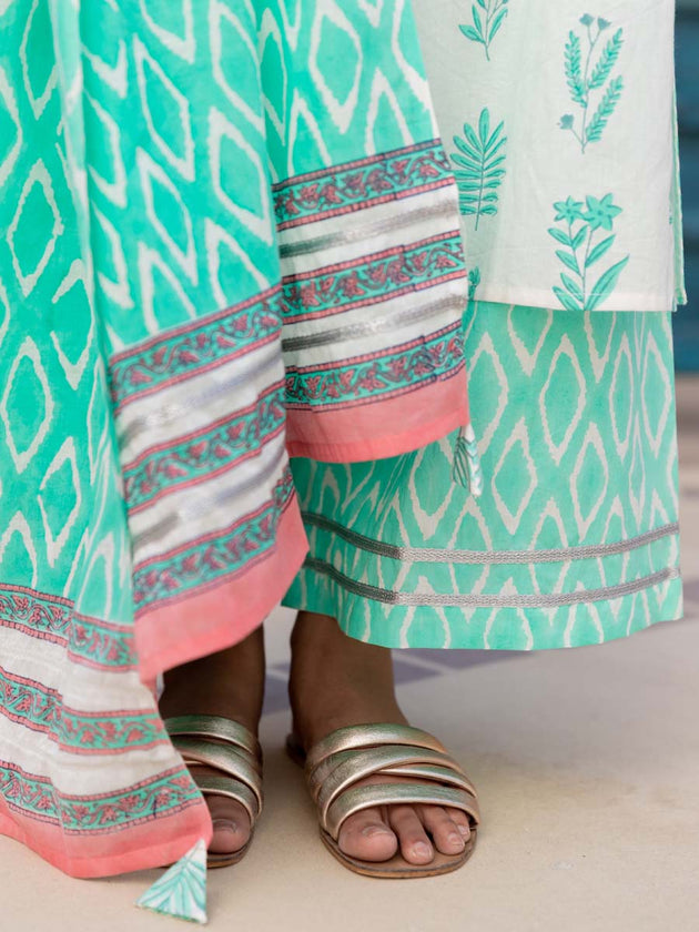 Set of 3 - Mohey Cotton Kurta Set | Pinklay