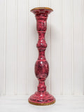 Pink Sapphire Wooden Carved Candle Stand - Pinklay