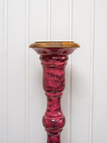 Pink Sapphire Wooden Carved Candle Stand - Pinklay