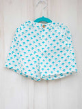 Turquoise Umbrella Organic Cotton Shorts - Pinklay