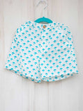 Turquoise Umbrella Organic Cotton Shorts - Pinklay
