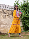Indian Marigold Quilted Anarkali Jacket Dress - Pinklay
