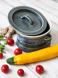 Charcoal Stoneware Casserole - Pinklay