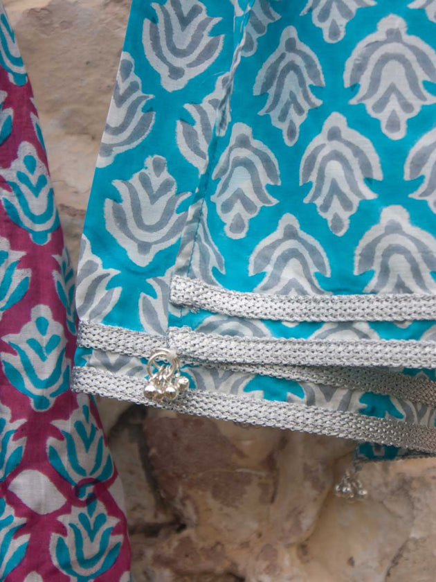 Naaz Cotton Silk Lehanga Set of 4 - Pinklay