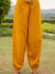 Solid Yellow Cotton Slub Lantern Pants - Pinklay