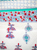 Mahtab Whirling Dervish Block Printed Cotton Quilt - Pinklay