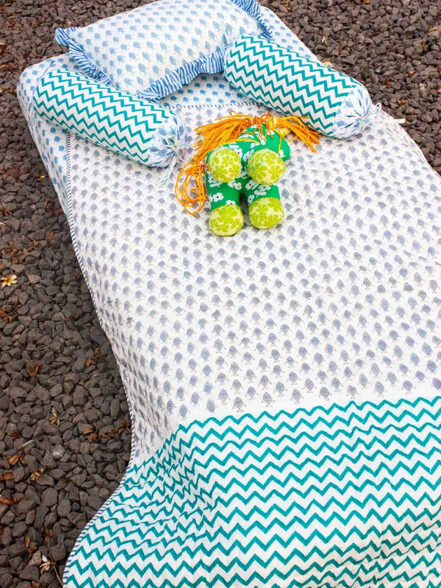 Chevron Organic Cotton Infant Bolster - Set of 2 - Pinklay