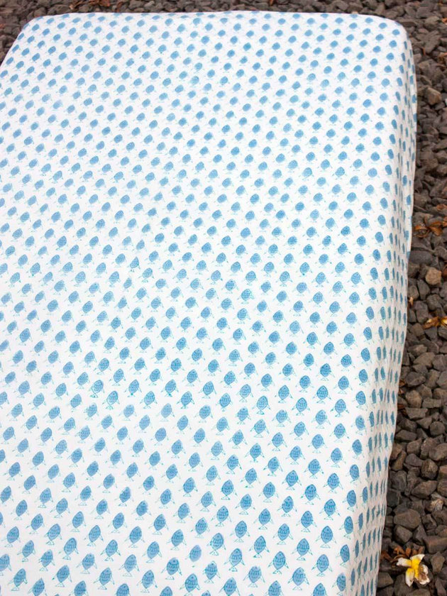 Fish Cotton Cot/Crib Fitted Sheet - Pinklay