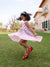 Flamingo Whirl Sleeveless Layered Dress - Pinklay