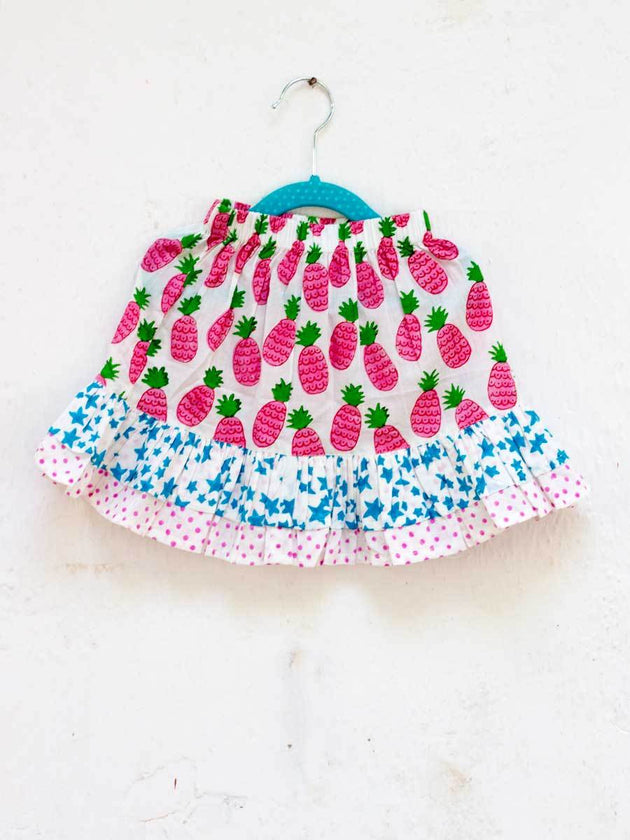 Ananaas Double Layered Organic Cotton Skirt - Pinklay