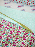 Fruit of Paradise Block Printed Cotton Quilt - Pinklay