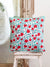 Fruits of Paradise Block Printed Cotton Cushion Cover - 16 Inch - Pinklay