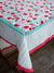 Fruits of Paradise Hand Block Print Cotton Table Cover - Pinklay