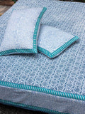 Geometrical Block Printed Cotton Bedsheet - Pinklay