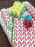 Polka Cotton Cot/Crib Fitted Sheet - Pinklay